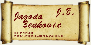 Jagoda Beuković vizit kartica